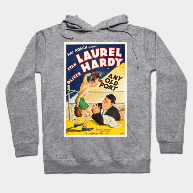 Laurel & Hardy in Any Old Port Movie Poster Hoodie by MovieFunTime